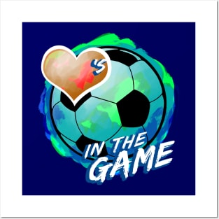 Soccer - Hearts In The Game - Dirty Multi Posters and Art